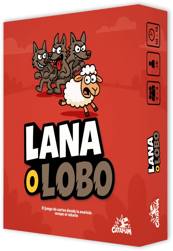 Caja del juego Lana o Lobo, parte frontal